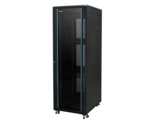 PHASAK Armario Rack 19" Phasak Pro 22U  600x800 Montado (Incluye: 2 bandejas de 19? + Regleta electrica 19? + Juego de ruedas +  Ventilacion)